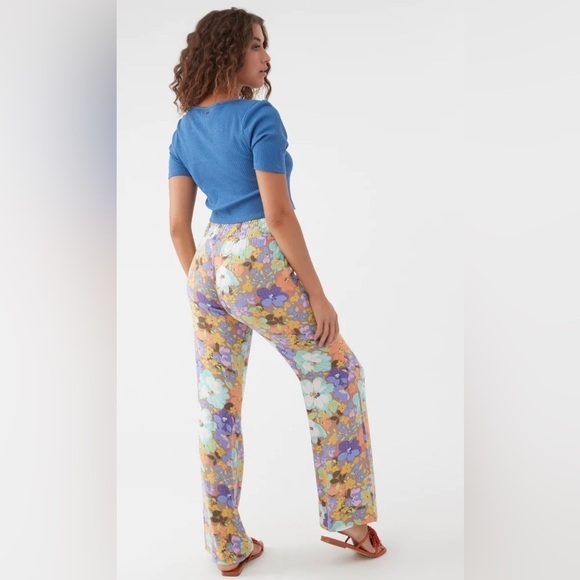🔆O’Neill🔆 JOHNNY SAMI FLORAL BEACH PANTS WIDE LEG Elastic waist vacation - Picture 7 of 16